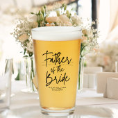 Vader van de bruid aangepaste bruiloft glas