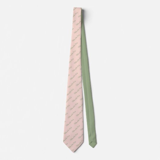 Vader van de bruid Blush Pink Green Stropdas (Voorkant)