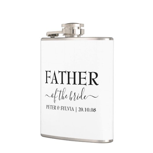 Vader van de bruid bruiloft feest gewoonte heupfles (Links)