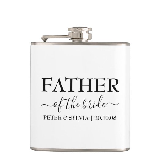 Vader van de bruid bruiloft feest gewoonte heupfles (Voorkant)