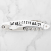 Vader van de bruid bruiloft ouder cadeau Kurkentre Kurkentrekker (Voorkant)