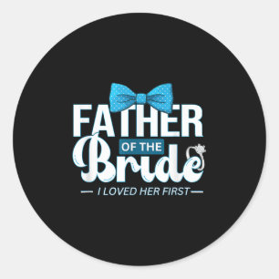 Vader van de bruid bruiloft vader papa Bachelor br Ronde Sticker