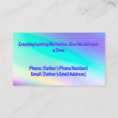 Vader van de bruid contactkaartje (Achterkant)