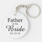 Vader van de bruid Custom Photo Sleutelhanger (Achterkant)