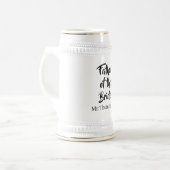 Vader van de bruid Custom Wedding Ouder Gift Bierpul (Voorkant links)