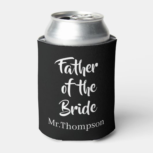 Vader van de bruid Custom Wedding Ouder Gift Blikjeskoeler (Blikje Voorkant)
