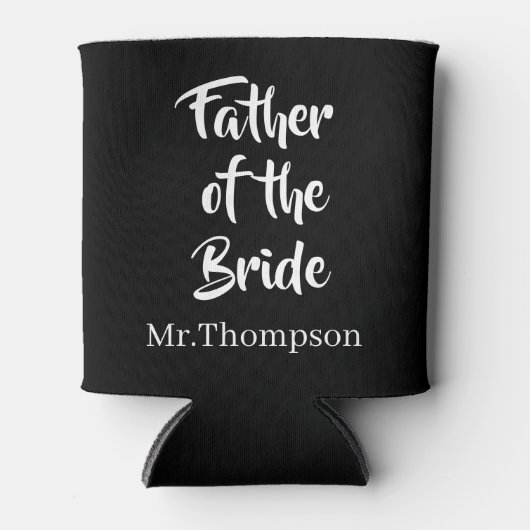 Vader van de bruid Custom Wedding Ouder Gift Blikjeskoeler (Voorkant)