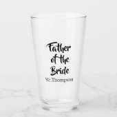 Vader van de bruid Custom Wedding Ouder Gift Glas (Voorkant)