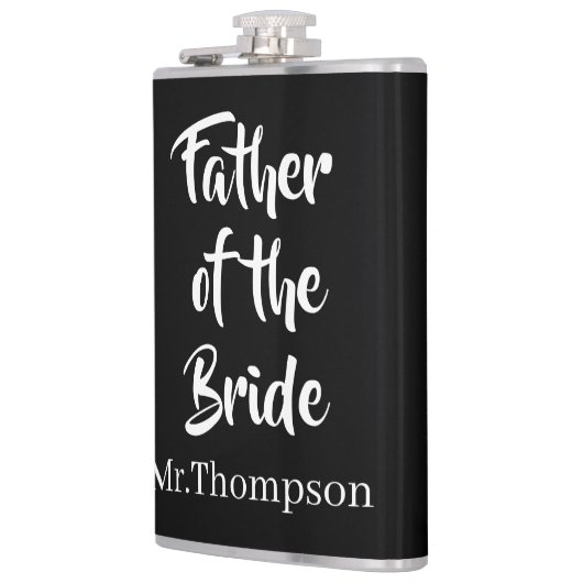 Vader van de bruid Custom Wedding Ouder Gift Heupfles (Links)