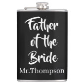 Vader van de bruid Custom Wedding Ouder Gift Heupfles (Voorkant)