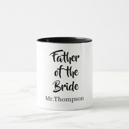Vader van de bruid Custom Wedding Ouder Gift Mok (Midden)