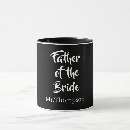Vader van de bruid Custom Wedding Ouder Gift Mok (Midden)