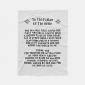 Vader van de bruid deken bruiloft aandenken cadeau (Voorkant)