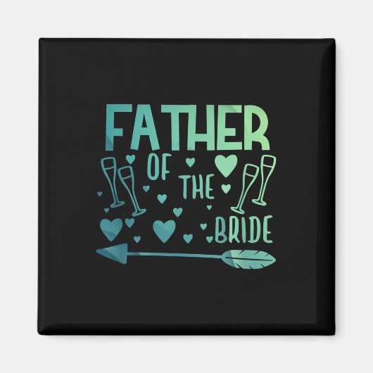 Vader van de bruid- en bruideT - shirts die de ann Magneet (Voorkant)