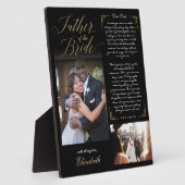 Vader van de bruid foto's bruiloft herinnering fotoplaat (Zijkant)