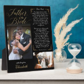 Vader van de bruid foto's bruiloft herinnering fotoplaat (Zijkant)