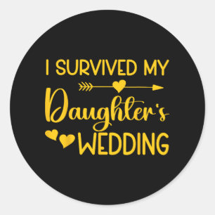 Vader van de bruid Funny Bridal Bachelor Party Va Ronde Sticker