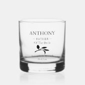 Vader van de bruid Gepersonaliseerde bruiloft part Whisky Glas (Voorkant)