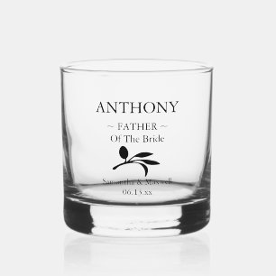 Vader van de bruid Gepersonaliseerde bruiloft part Whisky Glas