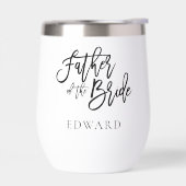 Vader van de bruid geschenk naam zwart kalligrafie (Links)