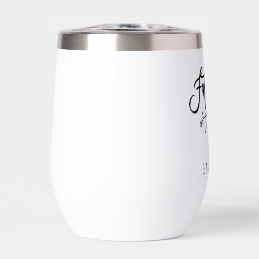 Vader van de bruid geschenk naam zwart kalligrafie (Voorkant)