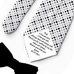 Vader van de bruid geschenk van de bruid stropdas<br><div class="desc">Op uw trouwdag, herinneringen met uw vader over de schattige kleintje hij eens was door hem dit gepersonaliseerde vader-van-de-bruid stropdas met een gepersonaliseerde boodschap met jouw naam en trouwdatum. Voer de naam en datum in die in een aangepaste sectie moeten worden afgedrukt. Als alternatief, verras hem met dit lieve gebaar...</div>