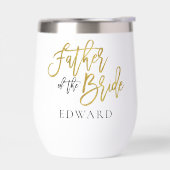 Vader van de bruid Gift Naam Goud & Zwart (Links)