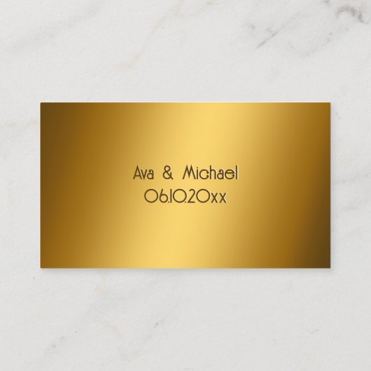 Vader van de bruid Golden Visitekaartje (Achterkant)