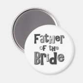 Vader van de bruid Grijs Magneet (Voorkant / Achterkant)