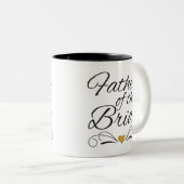 vader van de bruid - hart van de goud tweekleurige koffiemok (Voorkant rechts)