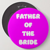 Vader van de Bruid Knop Ronde Button 6,0 Cm (Voorkant /achterkant)