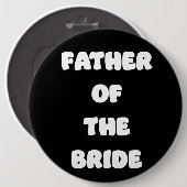 Vader van de Bruid Knop Ronde Button 6,0 Cm (Voorkant /achterkant)