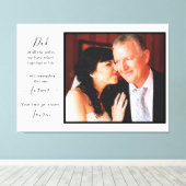 Vader van de bruid Memorial Fotoscript Citaat Canvas Afdruk (Insitu (Houten vloer))