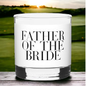 Vader van de bruid Modern Custom Minimalist Whisky Glas