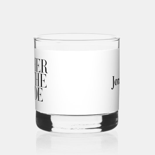 Vader van de bruid Modern Custom Minimalist Whisky Glas (Links)
