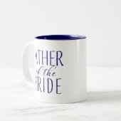 Vader van de bruid Navy Blue Tweekleurige Koffiemok (Voorkant links)