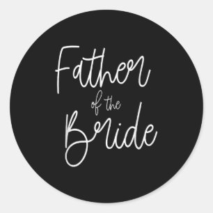 Vader van de bruid plezier trotse vader papa ronde sticker