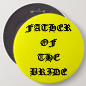 Vader van de bruid ronde button 6,0 cm (Voorkant /achterkant)