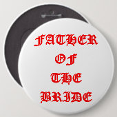 Vader van de bruid ronde button 6,0 cm (Voorkant /achterkant)