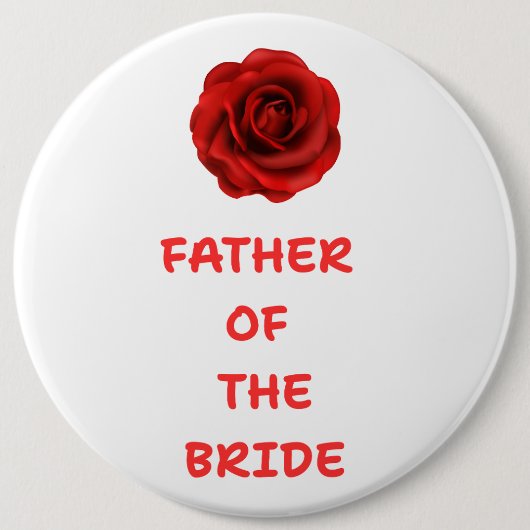 Vader van de bruid ronde button 6,0 cm (Voorkant)