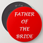 Vader van de bruid ronde button 6,0 cm (Voorkant /achterkant)