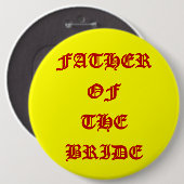 Vader van de bruid ronde button 6,0 cm (Voorkant /achterkant)