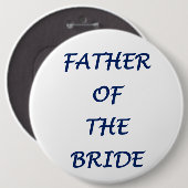 Vader van de bruid ronde button 6,0 cm (Voorkant /achterkant)