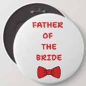 Vader van de bruid ronde button 6,0 cm (Voorkant /achterkant)