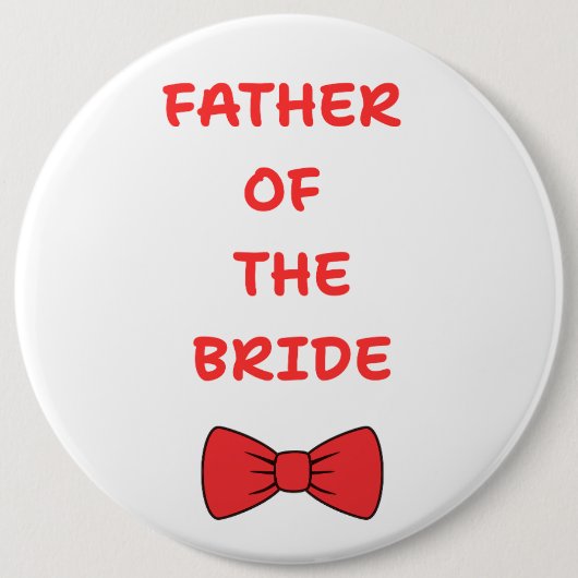 Vader van de bruid ronde button 6,0 cm (Voorkant)