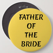 Vader van de bruid ronde button 6,0 cm (Voorkant /achterkant)