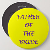 Vader van de bruid ronde button 6,0 cm (Voorkant /achterkant)