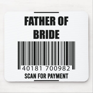 Vader Van De Bruid Scan Voor Betaling Papa T-shirt Muismat
