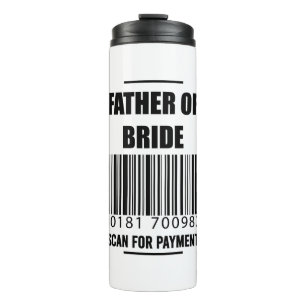 Vader Van De Bruid Scan Voor Betaling Papa T-shirt Thermosbeker