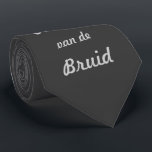 Vader van de Bruid Stropdas<br><div class="desc">Een persoonlijke stropdas voor de super trotse vader van de bruid.
Het voorbeeld is in het grijs. Wijzig de kleur naar eigen voorkeur.</div>